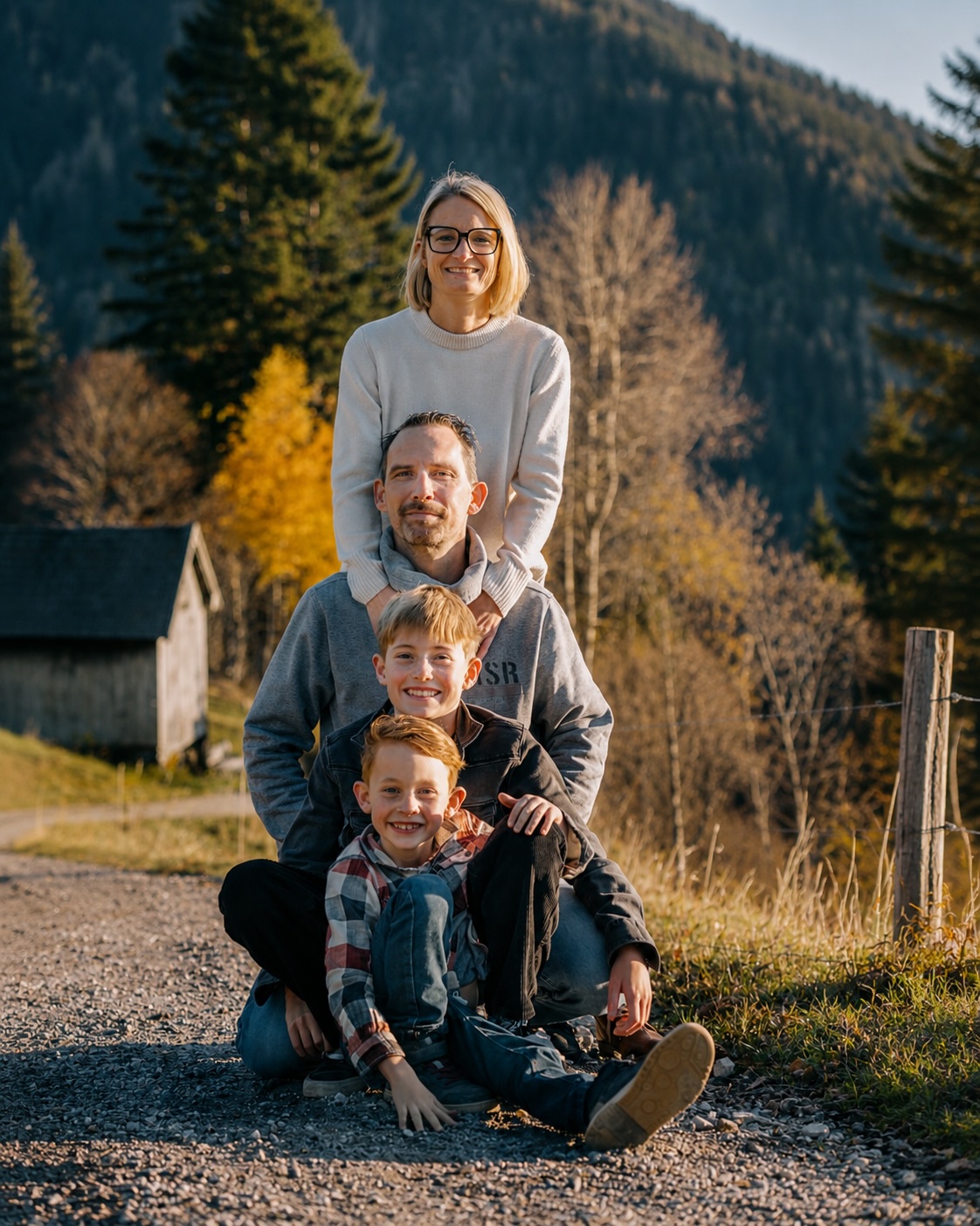 Markus Kapeller mit seiner Familie