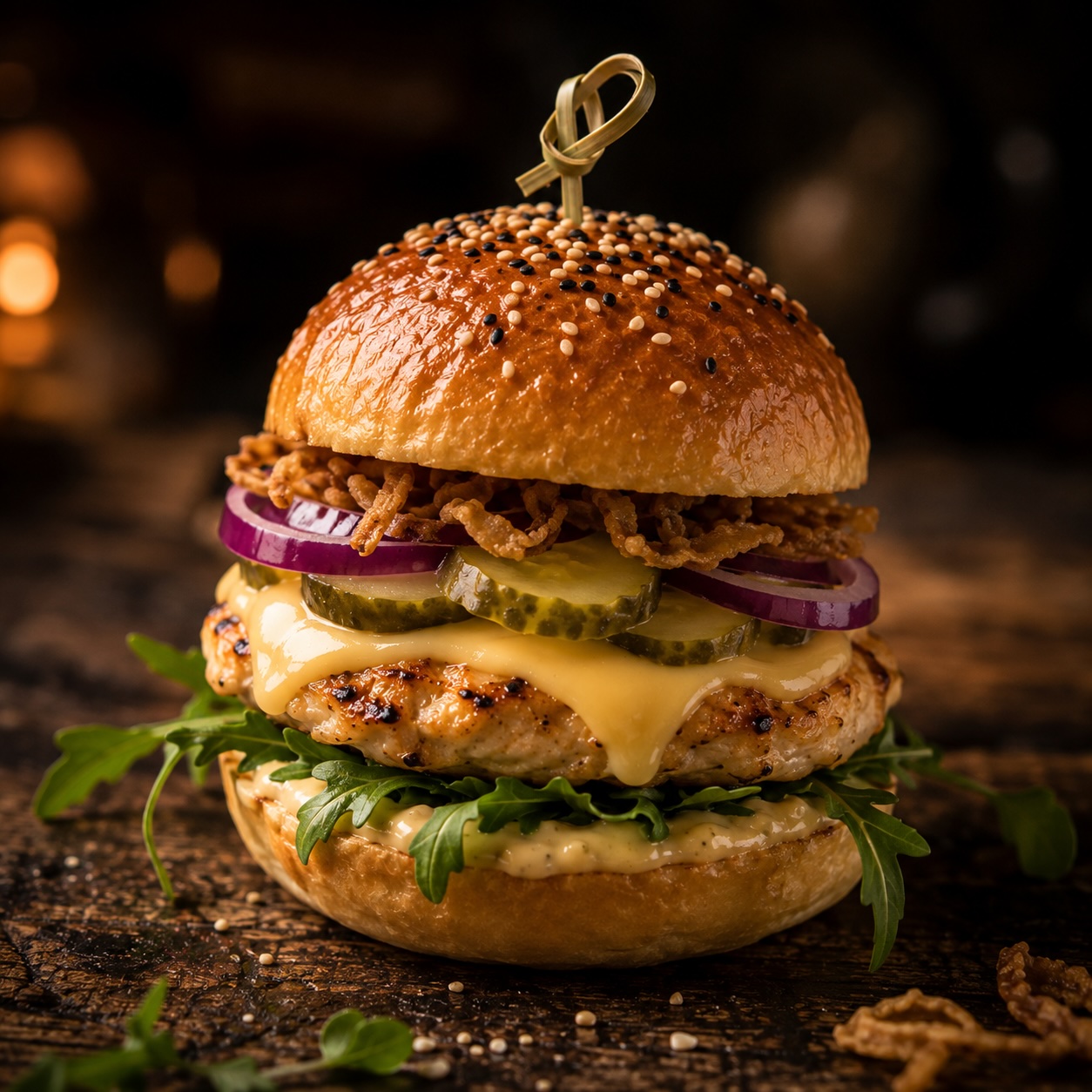 Saftig gegrillter Mini Burger vom Maishendlfilet